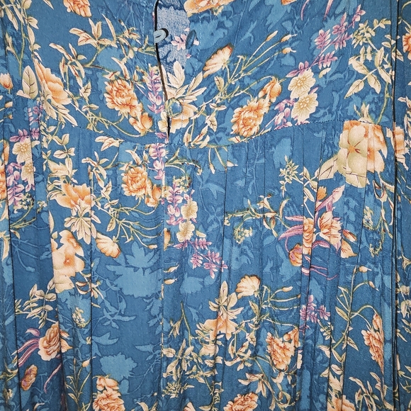 NATURAL LIFE Teal Floral Maxi Dress - Picture 6 of 6